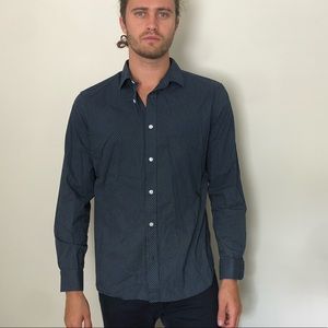 Large polka dot button down